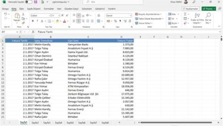 Microsoft Excel’de Pivot Tablo Oluşturma Nasıl Yapılır?