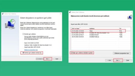 Windows 10’da Sistem Geri Yükleme Noktası Oluşturma Nasıl Yapılır?